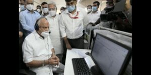 CM Yediyurappa attends a call in Covid war room, initiates immediate help to patient via Haloocom Platform
