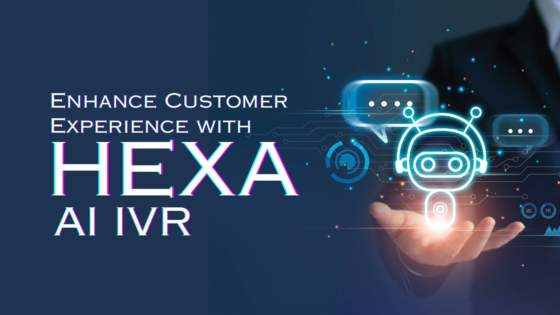 Illustration of AI-powered voice bot for improved customer service.